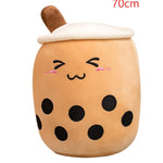 Cute Fruit Drink Plush Stuffed Soft Strawberry Milk Tea Plush Boba Tea Cup Toy Bubble Tea Pillow Cushion Kids Gift