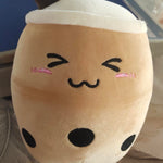 Cute Fruit Drink Plush Stuffed Soft Strawberry Milk Tea Plush Boba Tea Cup Toy Bubble Tea Pillow Cushion Kids Gift