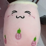 Cute Fruit Drink Plush Stuffed Soft Strawberry Milk Tea Plush Boba Tea Cup Toy Bubble Tea Pillow Cushion Kids Gift