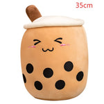 Cute Fruit Drink Plush Stuffed Soft Strawberry Milk Tea Plush Boba Tea Cup Toy Bubble Tea Pillow Cushion Kids Gift